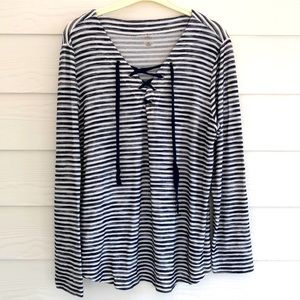St. John’s Bay Navy/White Stripe Top